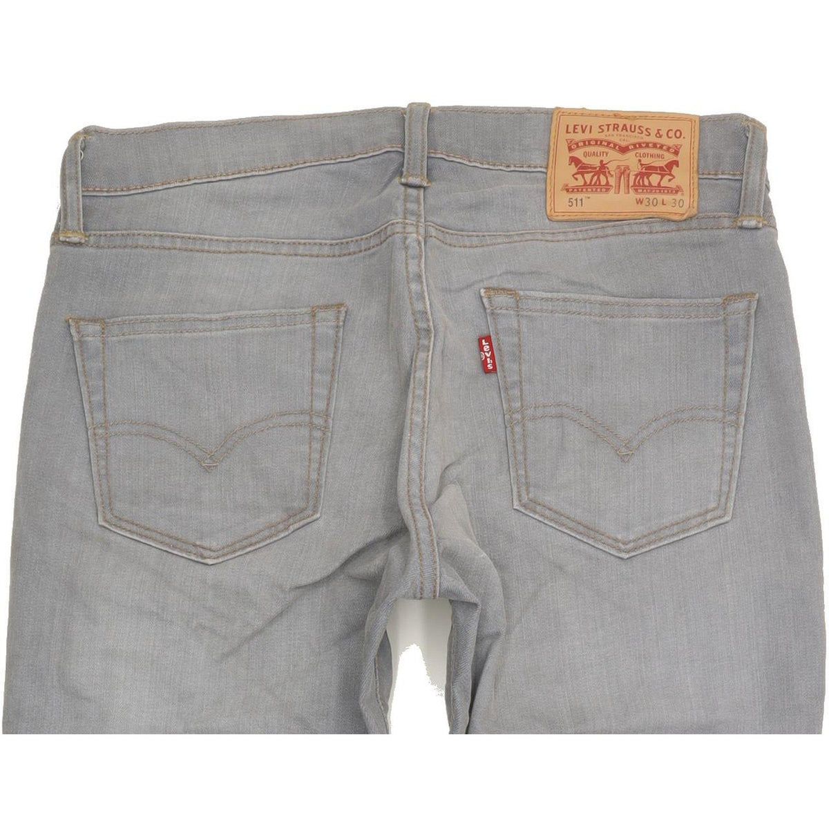 Levi's 511 Men Grey Straight Slim Stretch Jeans W30 L29
