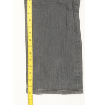 Levi's 504 Men Grey Straight Regular Stretch Jeans W40 L30