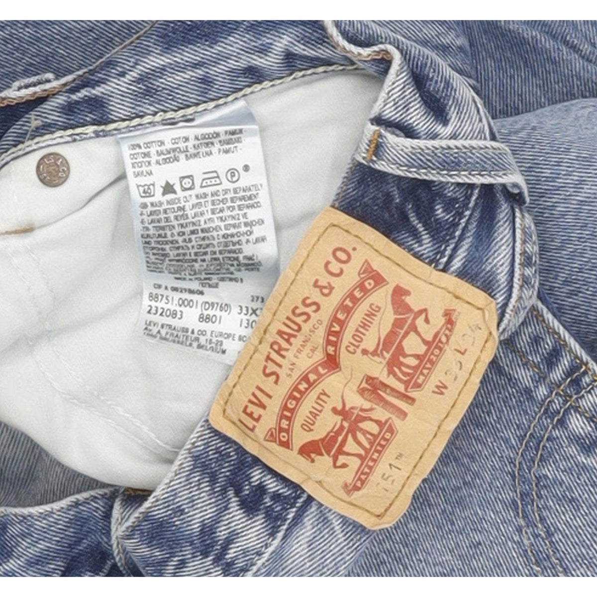 Levi's 751 Men Blue Straight Regular Jeans W33 L31
