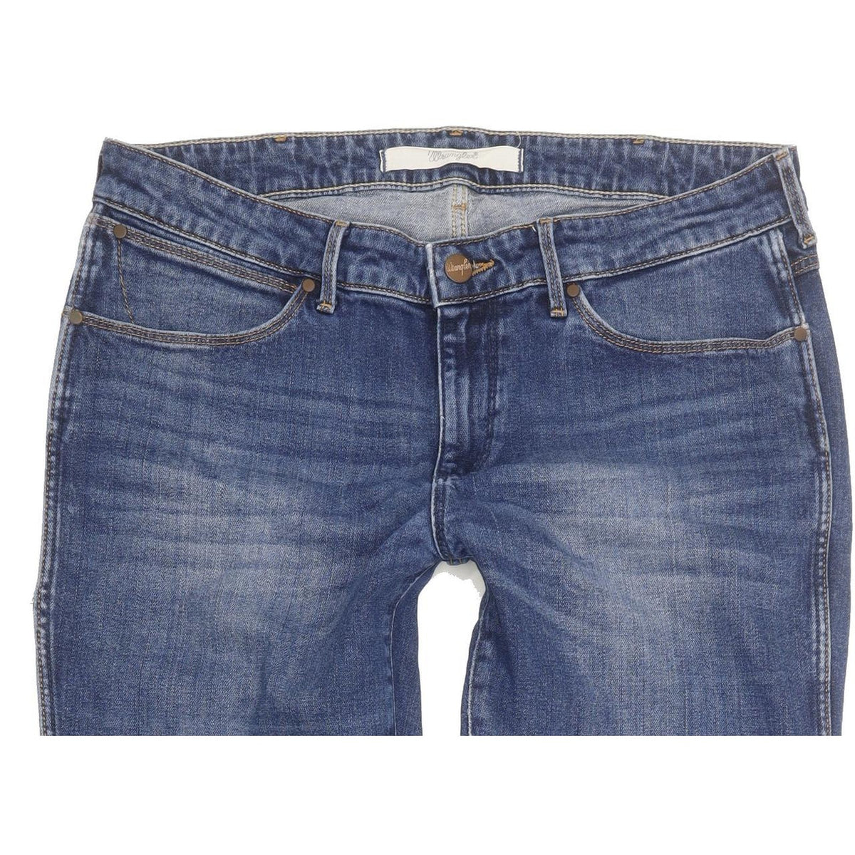 Wrangler Avery Women Blue Straight Slim Stretch Jeans W31 L30