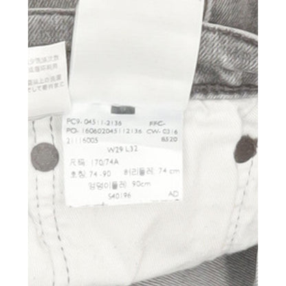 Levi's 511 Men Grey Straight Slim Jeans W29 L31