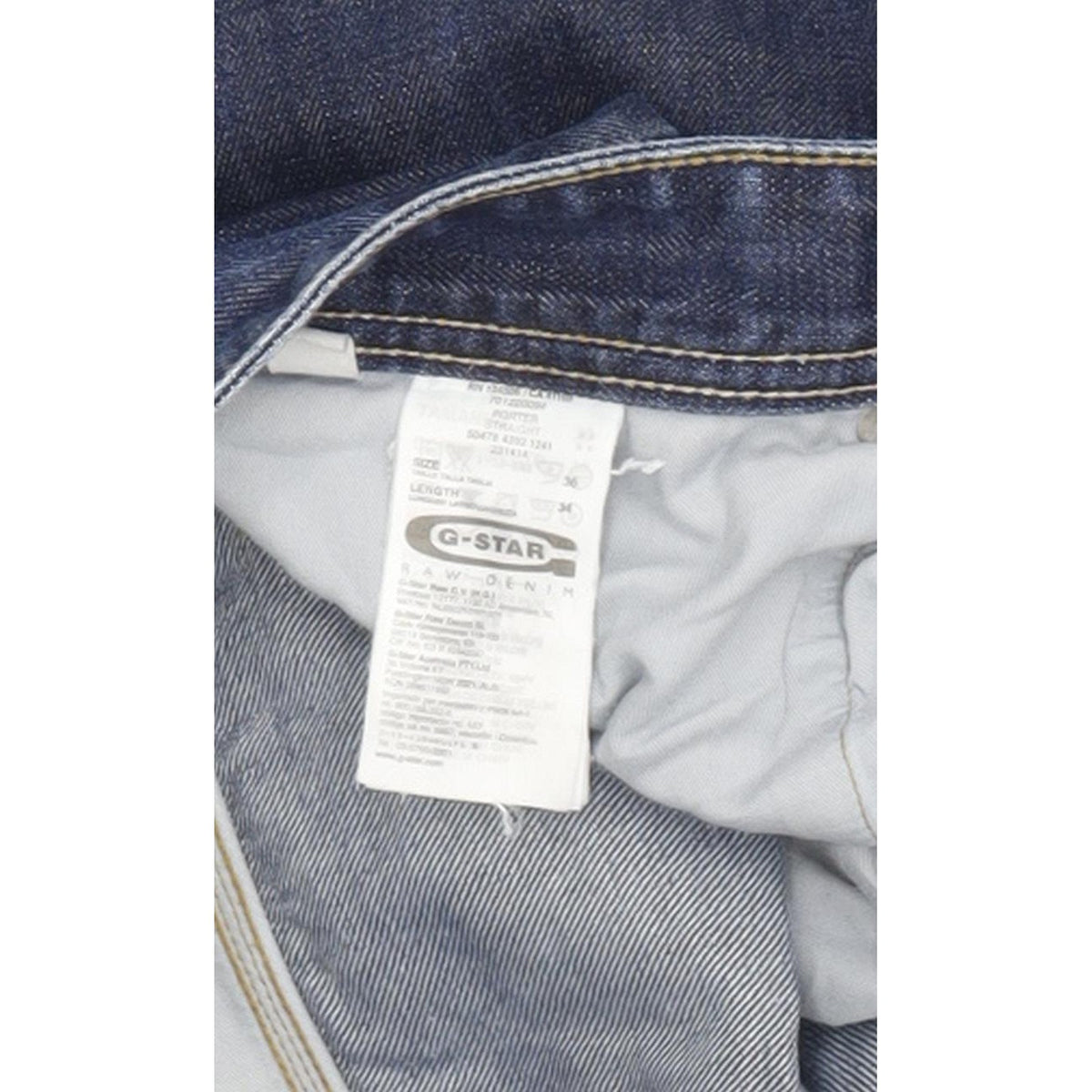 G-Star Porter Men Blue Straight Regular Jeans W36 L32