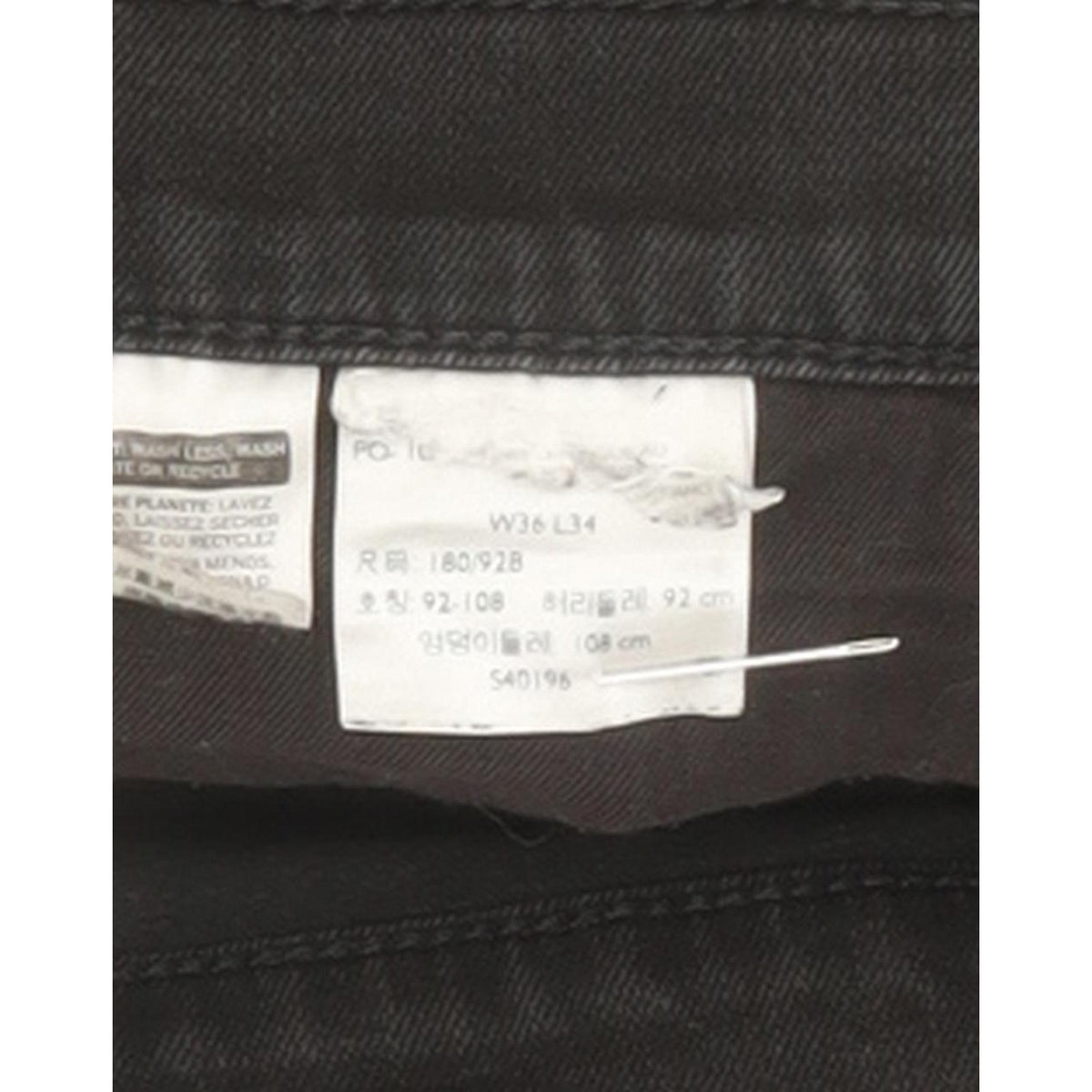 Levi's 511 Men Black Straight Slim Jeans W36 L33