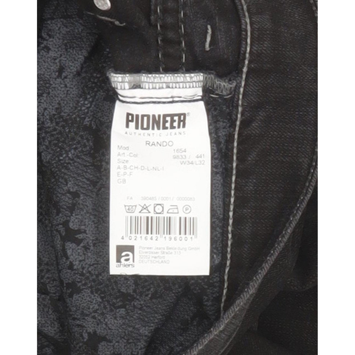 Pioneer Rando Men Blue Straight Regular Stretch Jeans W34 L31