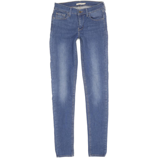 Levi's 710 Super Women Blue Skinny Slim Stretch Jeans W28 L31