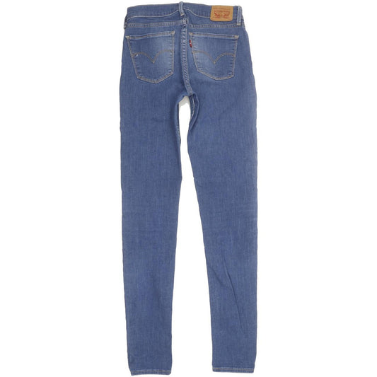 Levi's 710 Super Women Blue Skinny Slim Stretch Jeans W28 L31