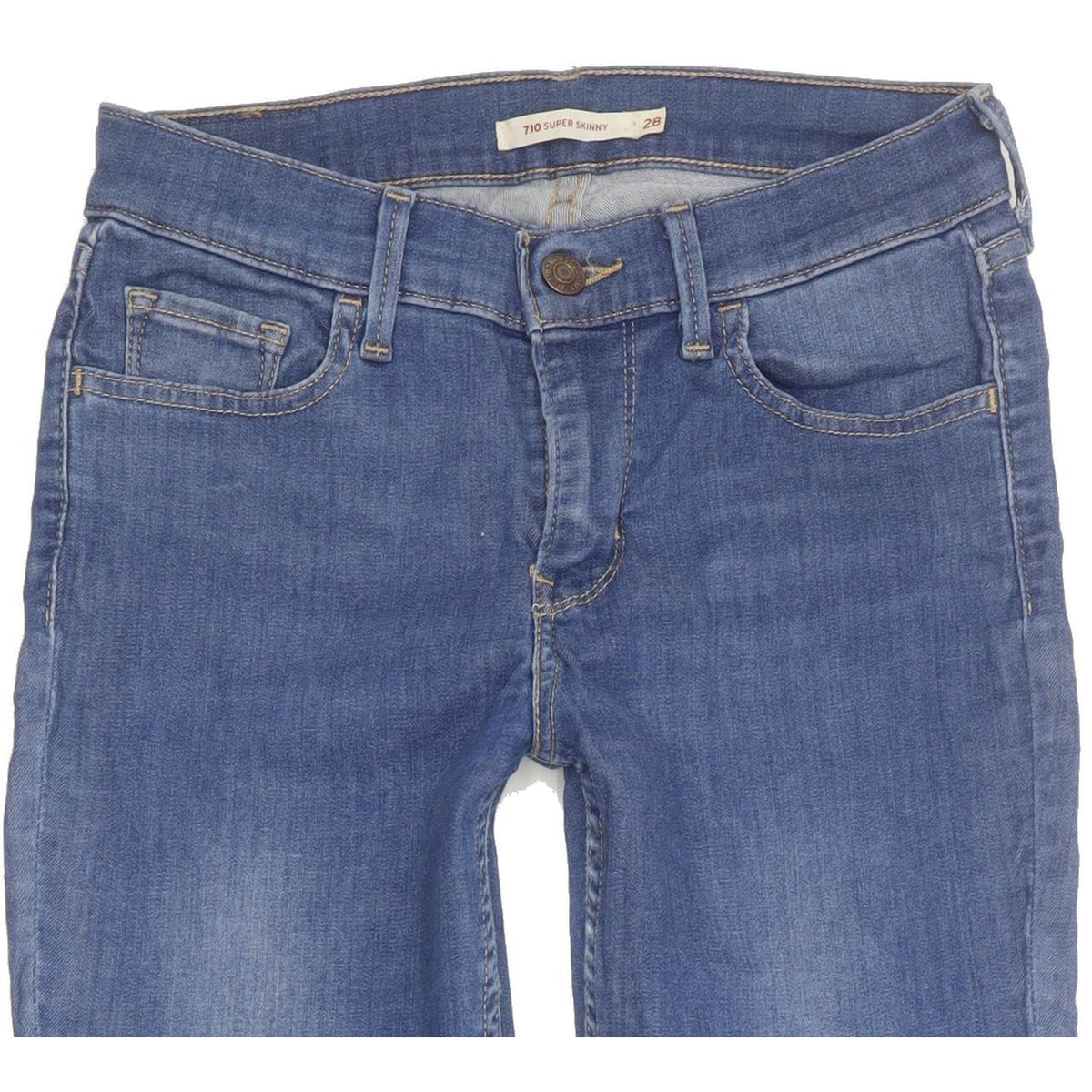 Levi's 710 Super Women Blue Skinny Slim Stretch Jeans W28 L31