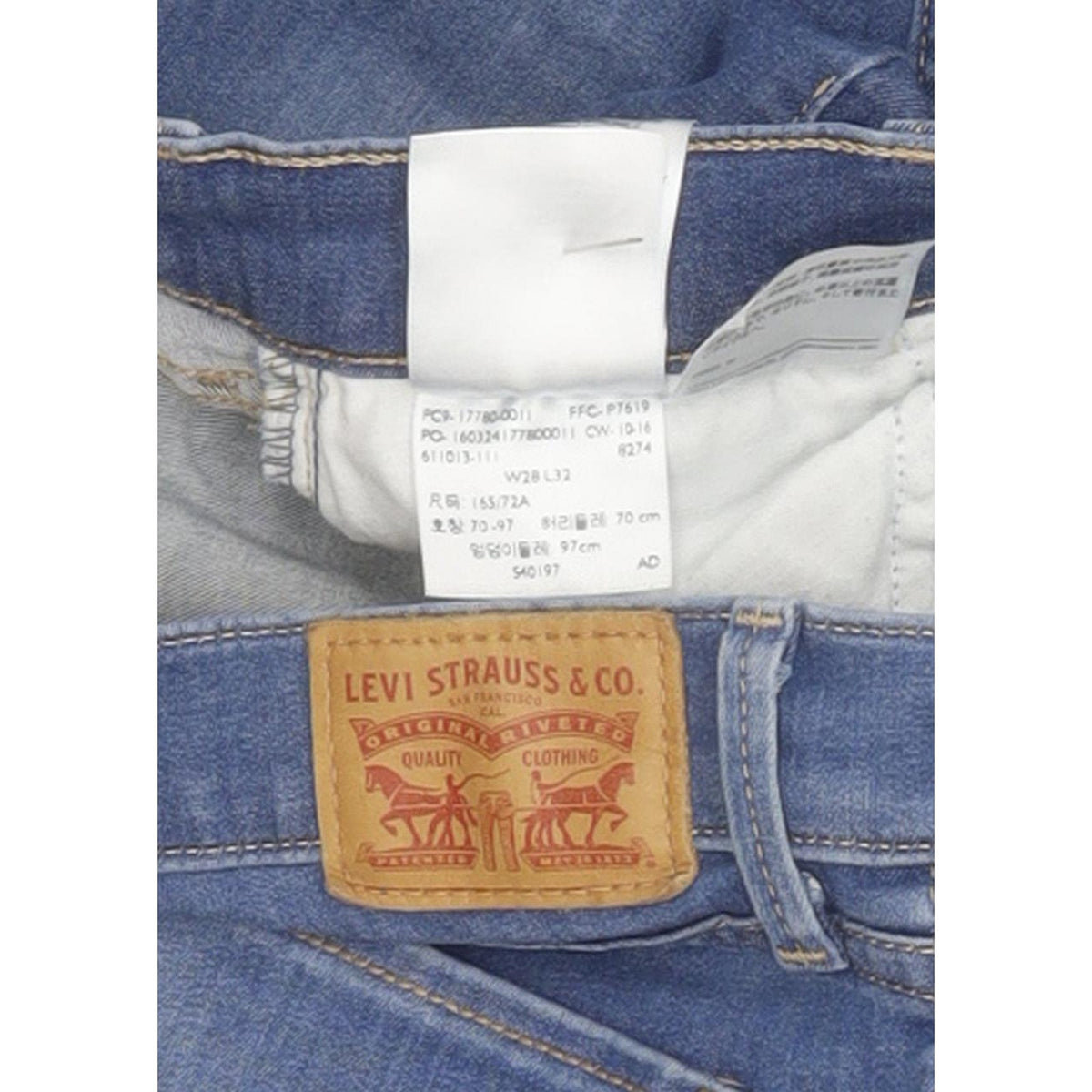 Levi's 710 Super Women Blue Skinny Slim Stretch Jeans W28 L31