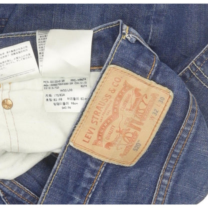 Levi's 520 Men Blue Skinny Slim Stretch Jeans W32 L29