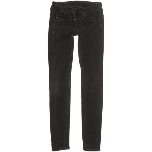 G-Star Lynn Zip Women Black Skinny Slim Stretch Jeans W24 L29