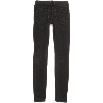 G-Star Lynn Zip Women Black Skinny Slim Stretch Jeans W24 L29