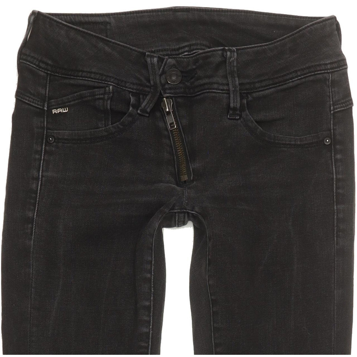 G-Star Lynn Zip Women Black Skinny Slim Stretch Jeans W24 L29