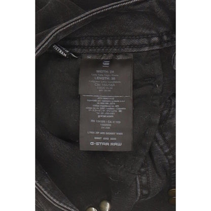 G-Star Lynn Zip Women Black Skinny Slim Stretch Jeans W24 L29