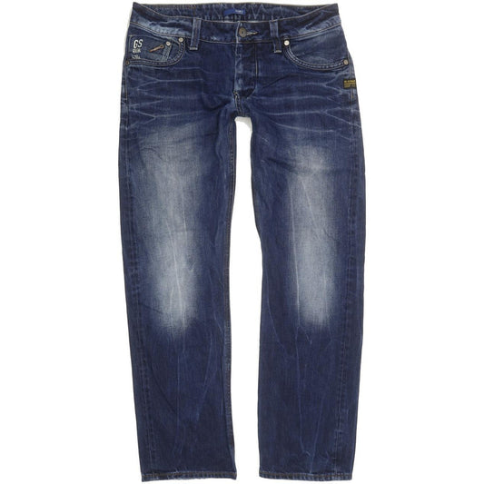 G-Star Attacc Low Men Blue Straight Slim Jeans W32 L30