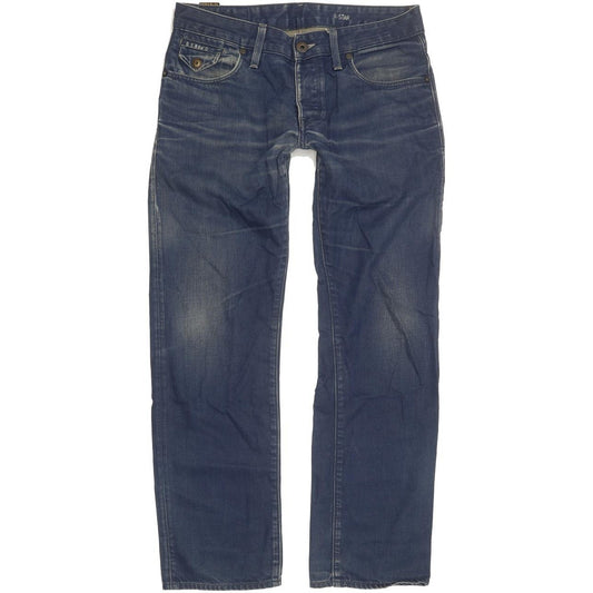 G-Star Morris Low Men Blue Straight Slim Jeans W31 L29