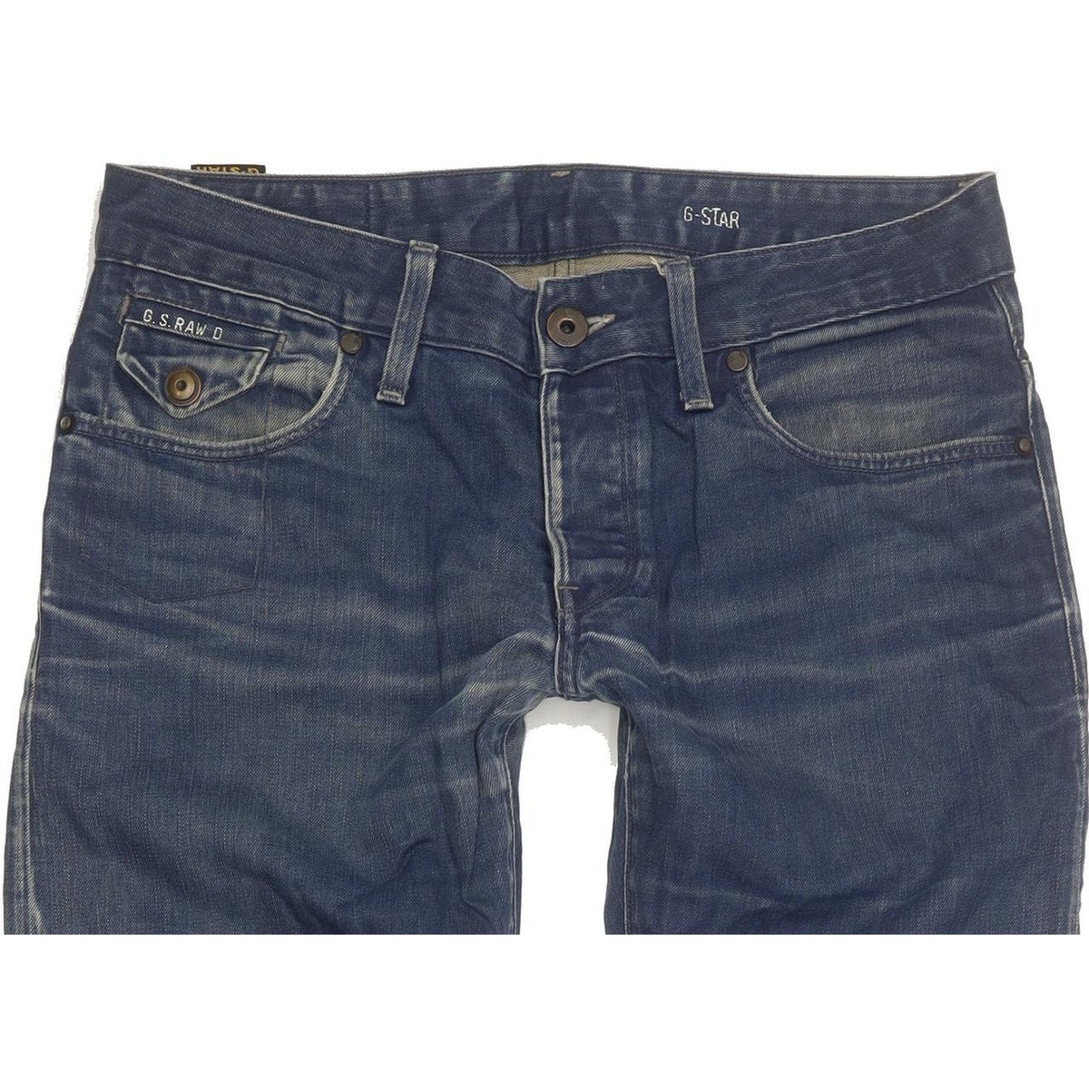 G-Star Morris Low Men Blue Straight Slim Jeans W31 L29