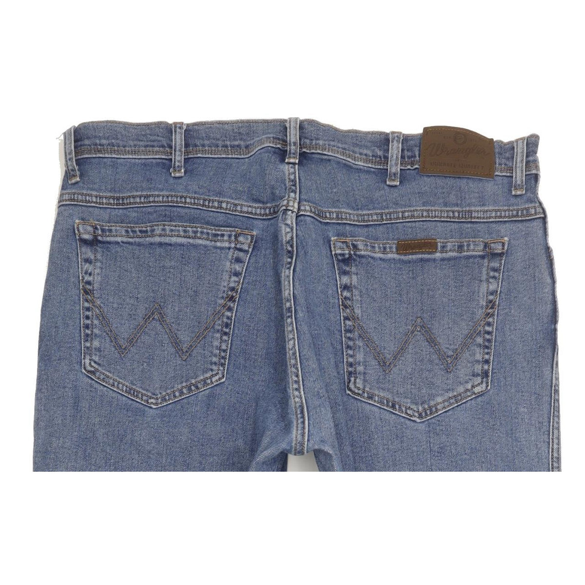 Wrangler Durable Quality Men Blue Straight Regular Stretch Jeans W38 L32