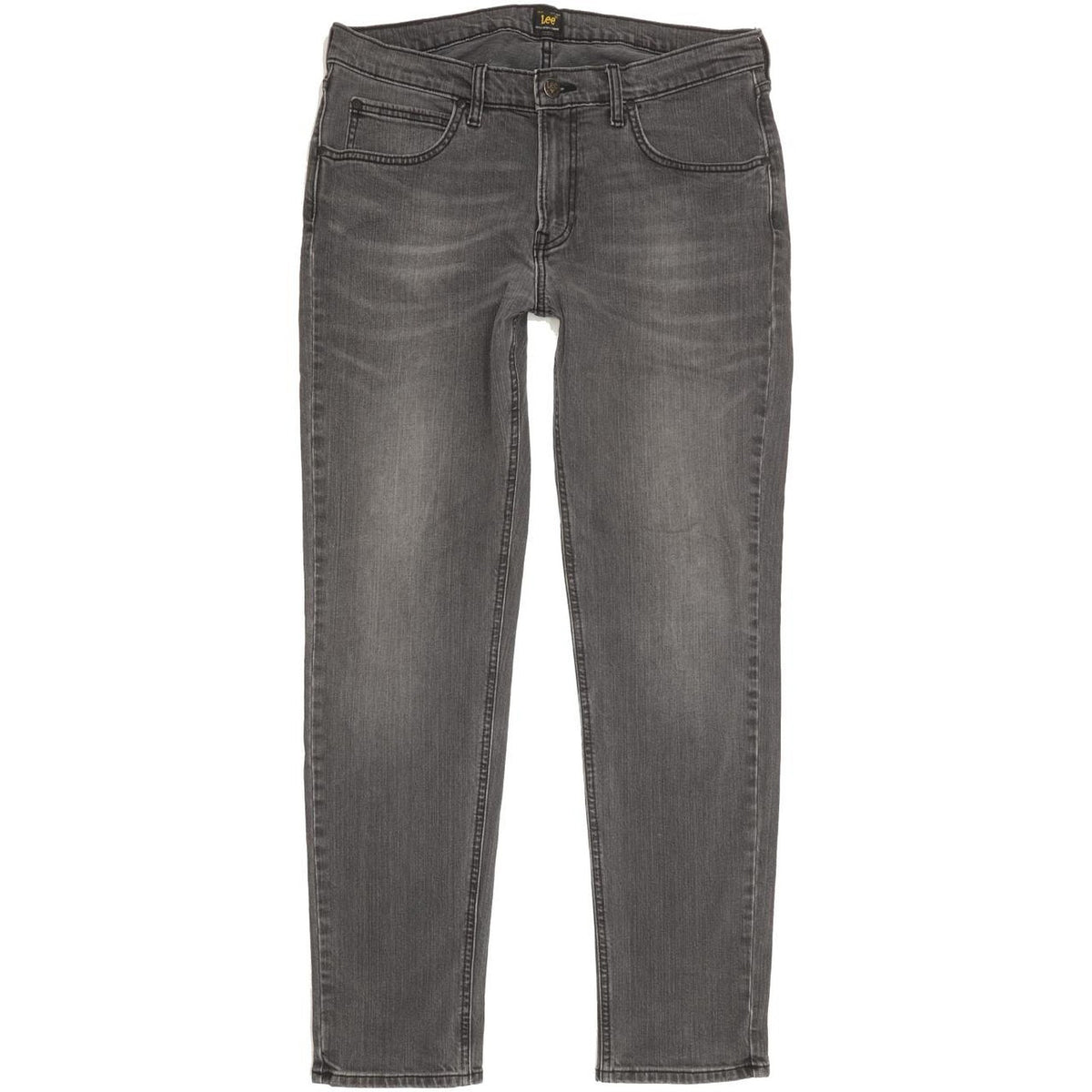 Lee Men Grey Straight Regular Stretch Jeans W34 L31