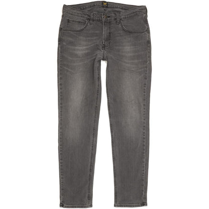 Lee Men Grey Straight Regular Stretch Jeans W34 L31