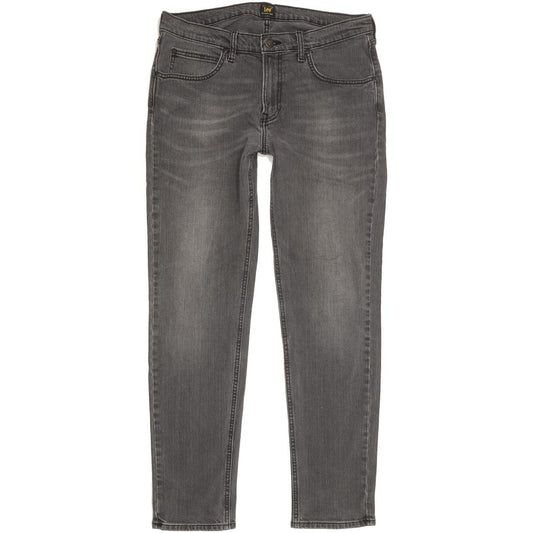 Lee Men Grey Straight Regular Stretch Jeans W34 L31