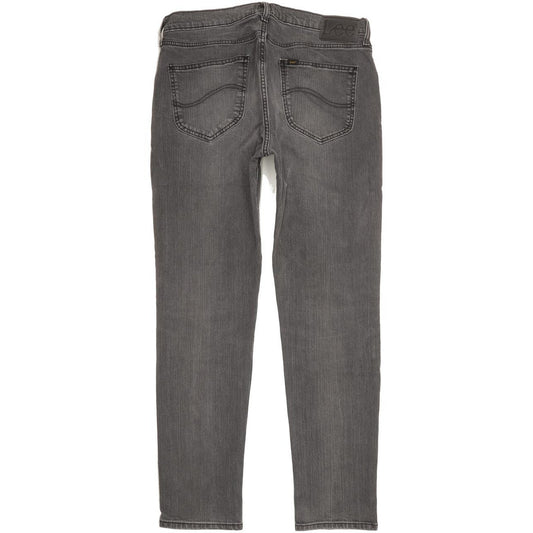 Lee Men Grey Straight Regular Stretch Jeans W34 L31