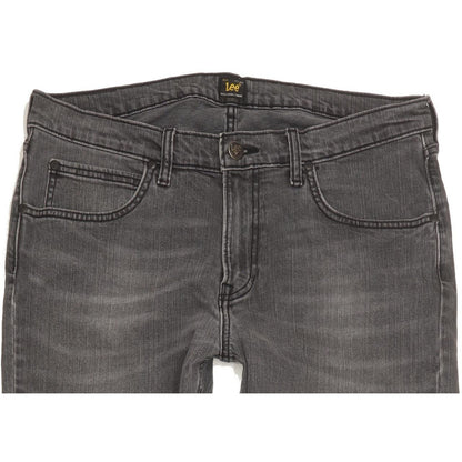 Lee Men Grey Straight Regular Stretch Jeans W34 L31