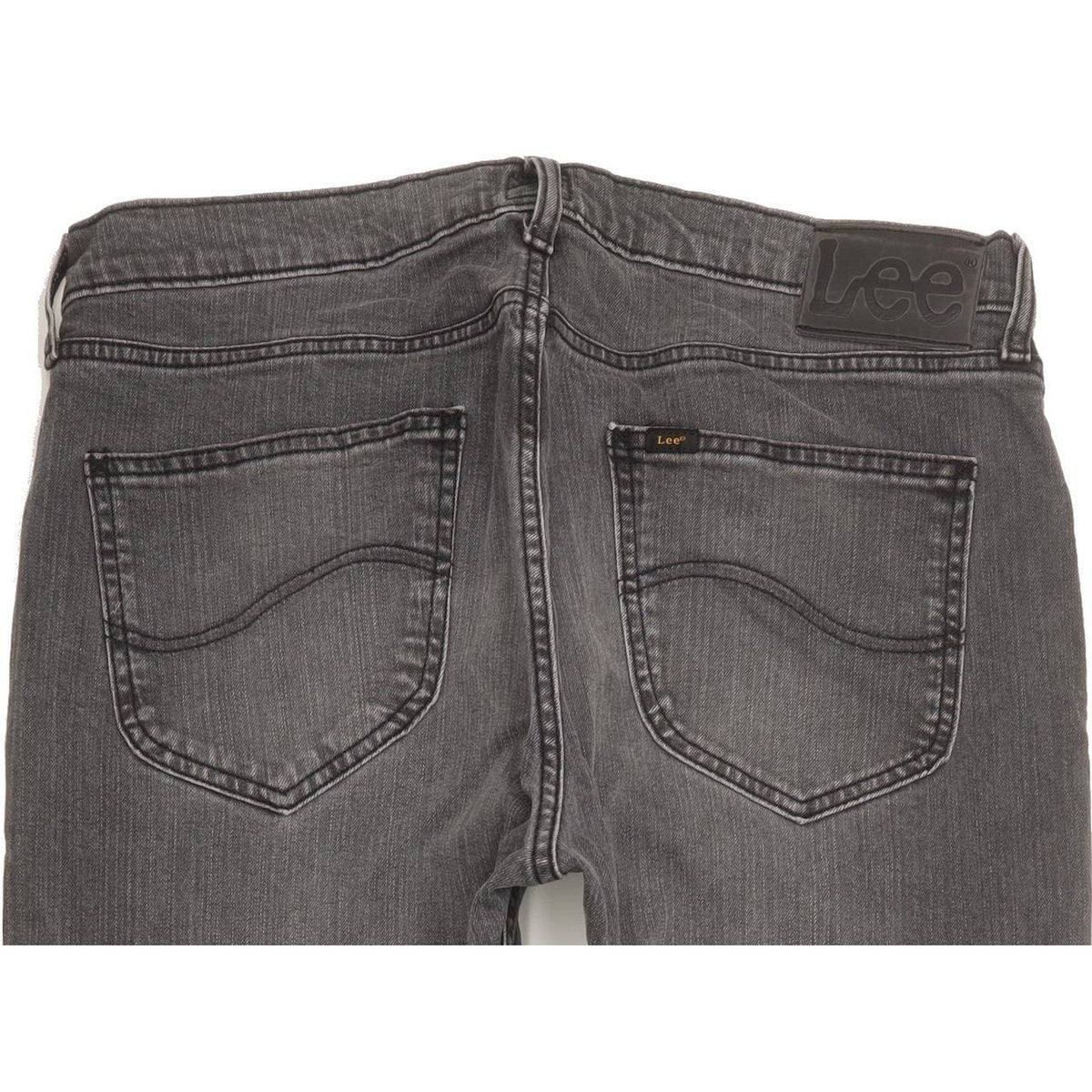 Lee Men Grey Straight Regular Stretch Jeans W34 L31