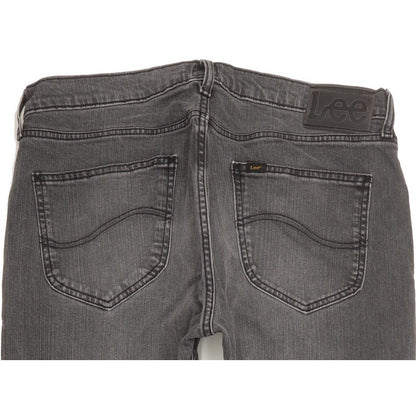 Lee Men Grey Straight Regular Stretch Jeans W34 L31