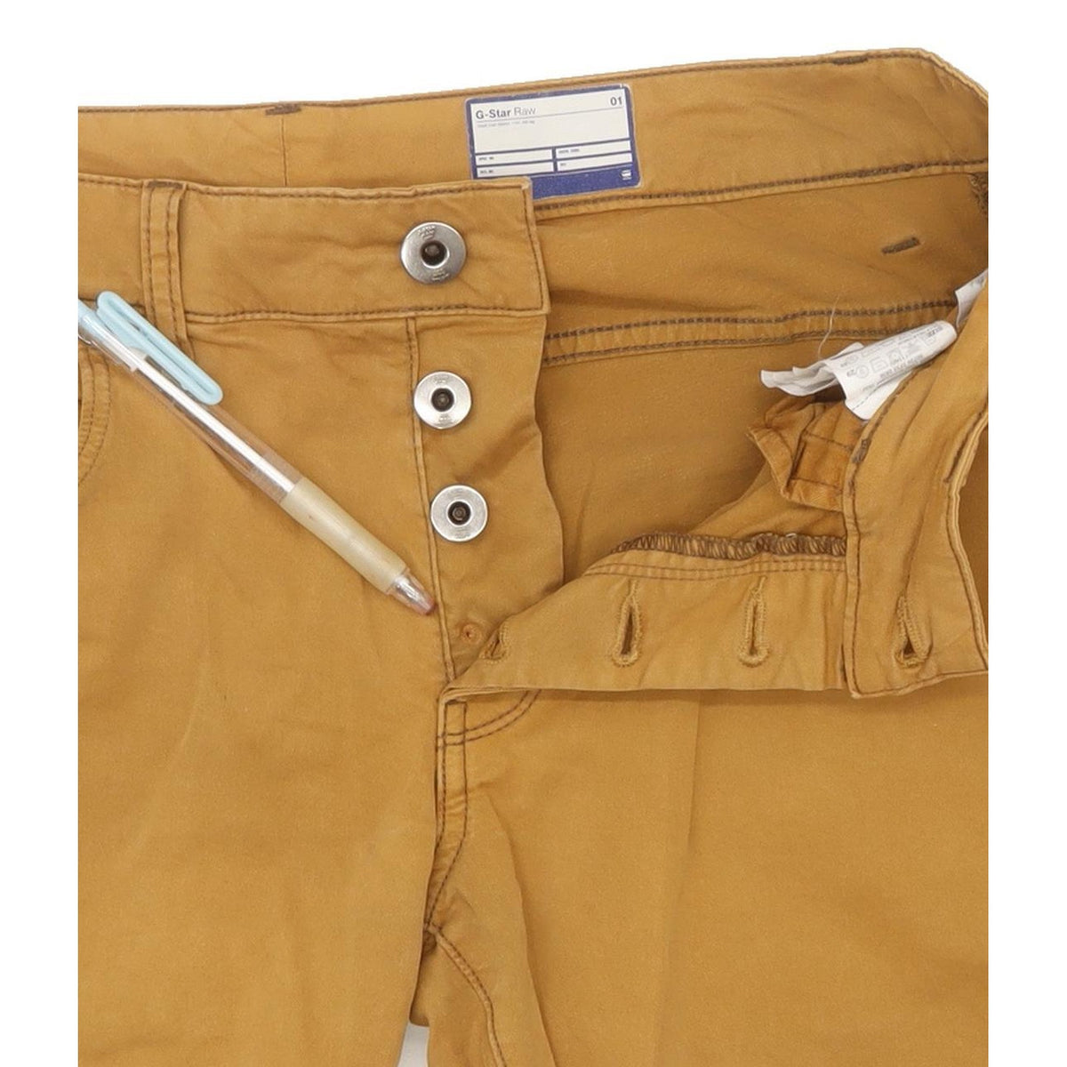 G-Star Morris Low Men Beige Straight Slim Stretch Jeans W29 L32