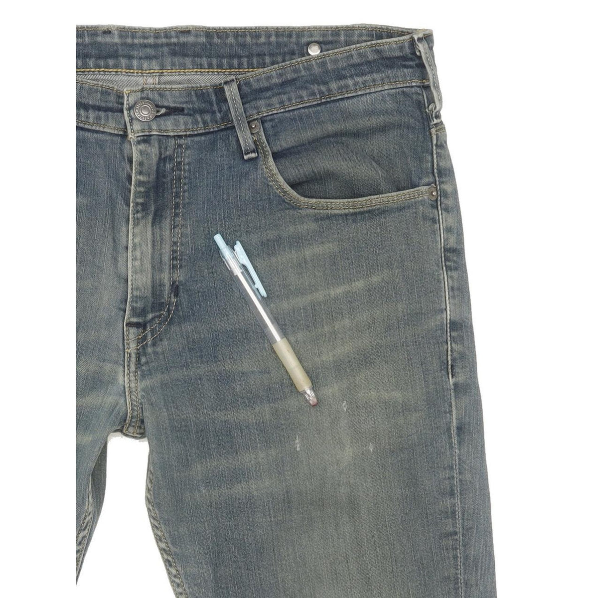 Levi's Men Blue Straight Regular Stretch Jeans W34 L28