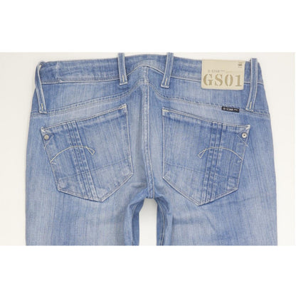 G-Star Elect Women Blue Straight Slim Stretch Jeans W30 L31