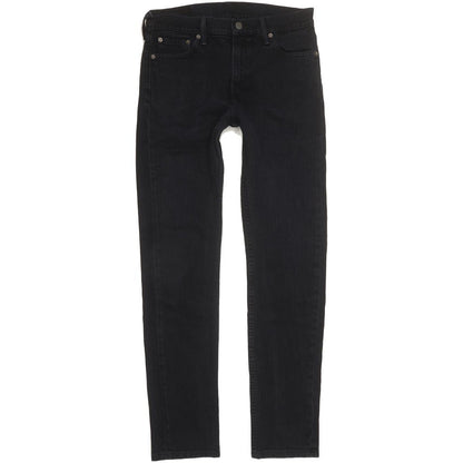 Levi's Men Black Straight Slim Stretch Jeans W30 L31