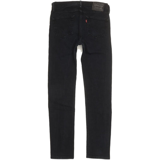 Levi's Men Black Straight Slim Stretch Jeans W30 L31