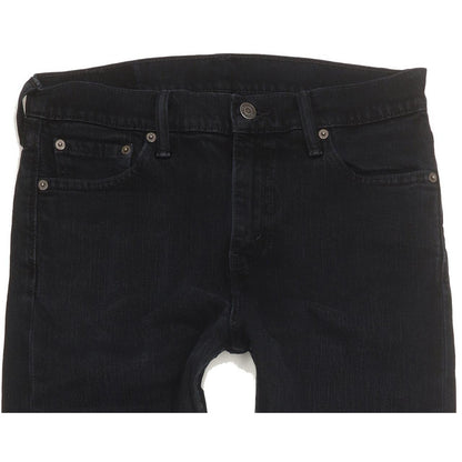 Levi's Men Black Straight Slim Stretch Jeans W30 L31