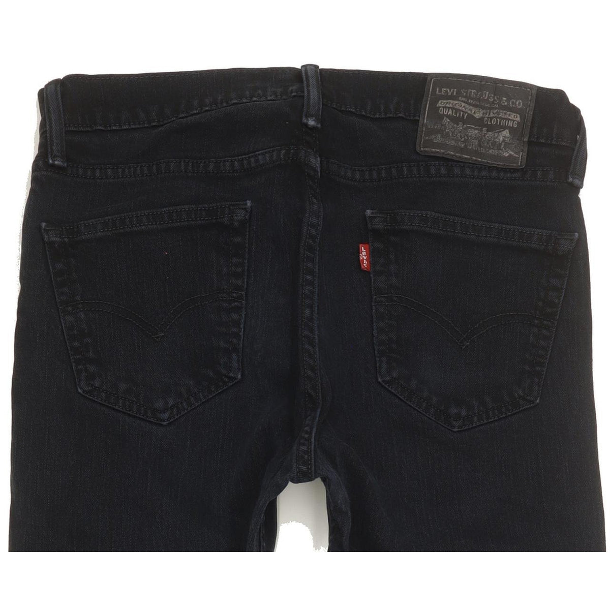 Levi's Men Black Straight Slim Stretch Jeans W30 L31