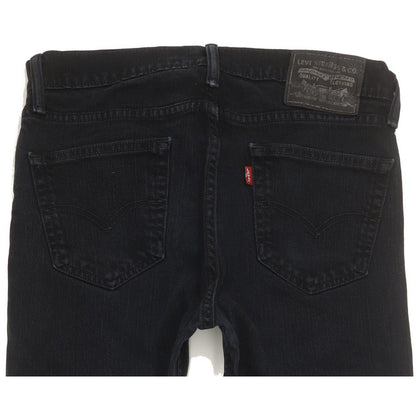 Levi's Men Black Straight Slim Stretch Jeans W30 L31