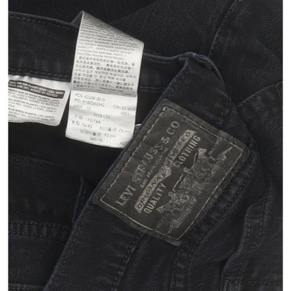 Levi's Men Black Straight Slim Stretch Jeans W30 L31