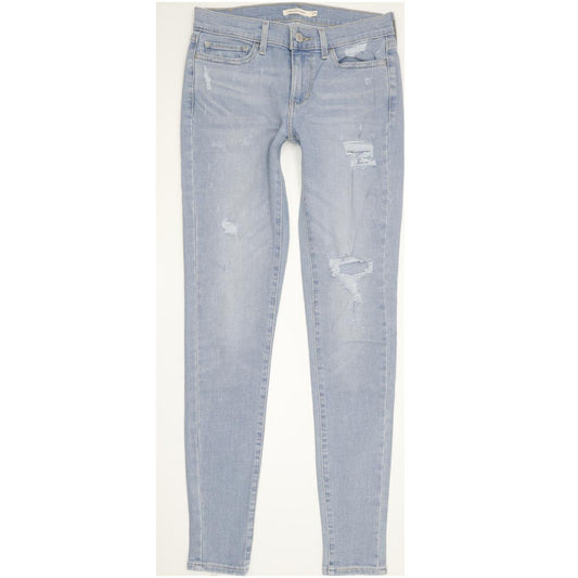 Levi's 710 Super Women Blue Skinny Slim Stretch Jeans W29 L32