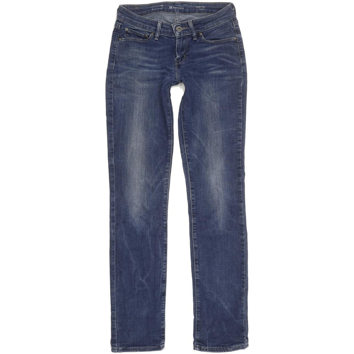 Levi's Demi Curve Women Blue Straight Slim Stretch Jeans W26 L32