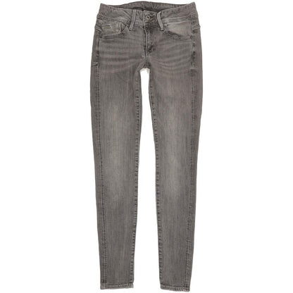 G-Star Lynn Mid Women Grey Skinny Slim Stretch Jeans W28 L31