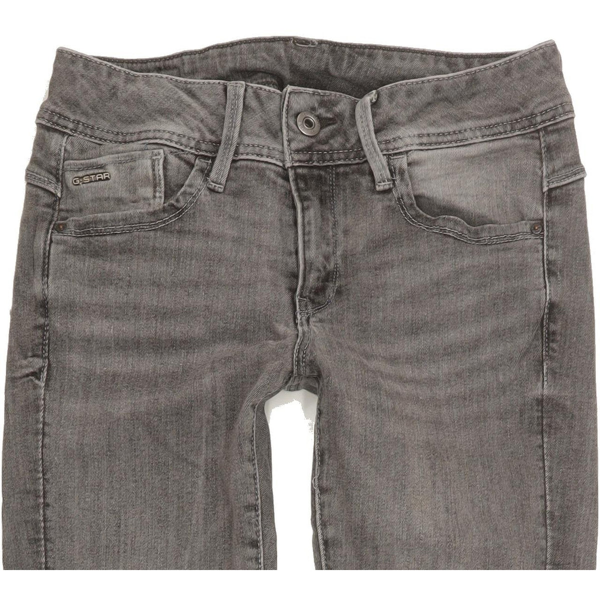 G-Star Lynn Mid Women Grey Skinny Slim Stretch Jeans W28 L31