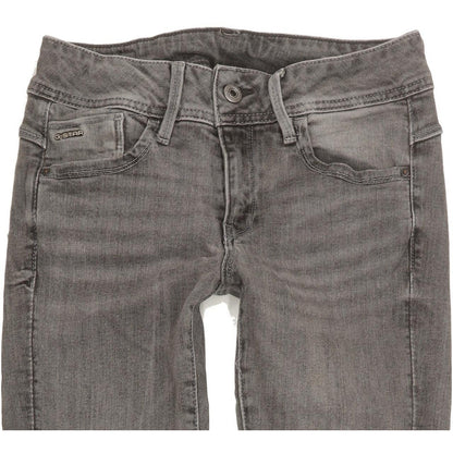 G-Star Lynn Mid Women Grey Skinny Slim Stretch Jeans W28 L31