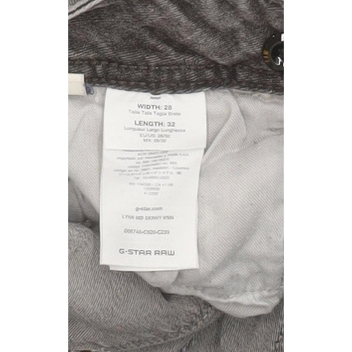 G-Star Lynn Mid Women Grey Skinny Slim Stretch Jeans W28 L31