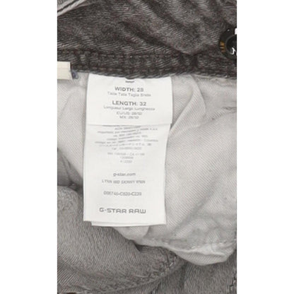 G-Star Lynn Mid Women Grey Skinny Slim Stretch Jeans W28 L31