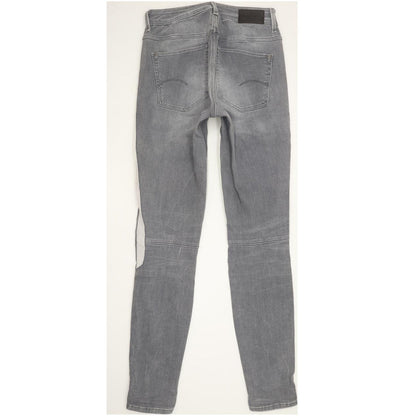 G-Star Biwes Stripe Women Grey Skinny Slim Stretch Jeans W28 L32