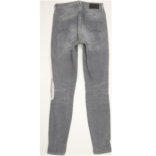 G-Star Biwes Stripe Women Grey Skinny Slim Stretch Jeans W28 L32