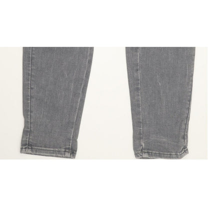 G-Star Biwes Stripe Women Grey Skinny Slim Stretch Jeans W28 L32