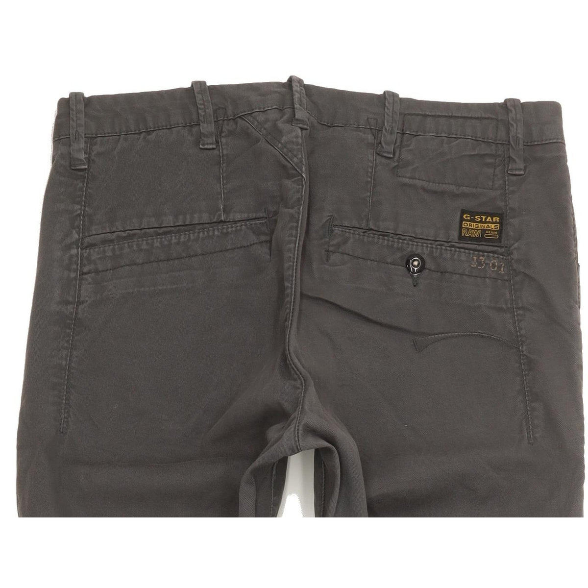 G-Star Bronson Women Grey Tapered Loose Chino Stretch Jeans W29 L26