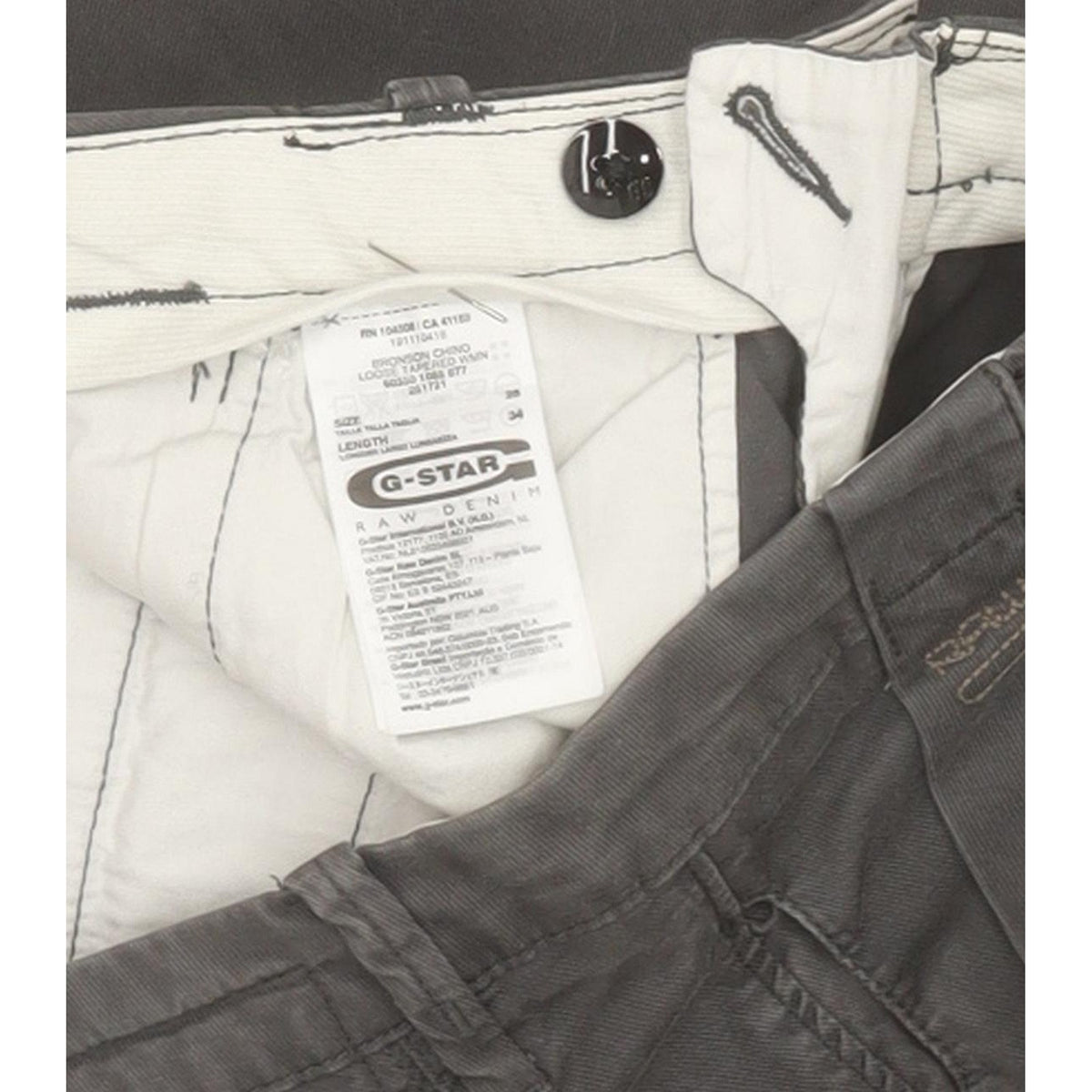 G-Star Bronson Women Grey Tapered Loose Chino Stretch Jeans W29 L26