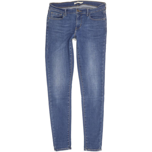 Levi's 710 Super Women Blue Skinny Slim Stretch Jeans W31 L32